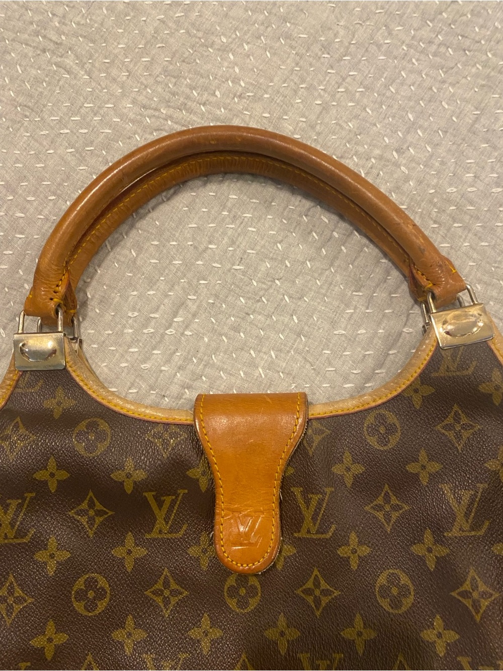 Luxury Monogram Shoulder bag Brown Leather Trim Large - Picture 13 of 13